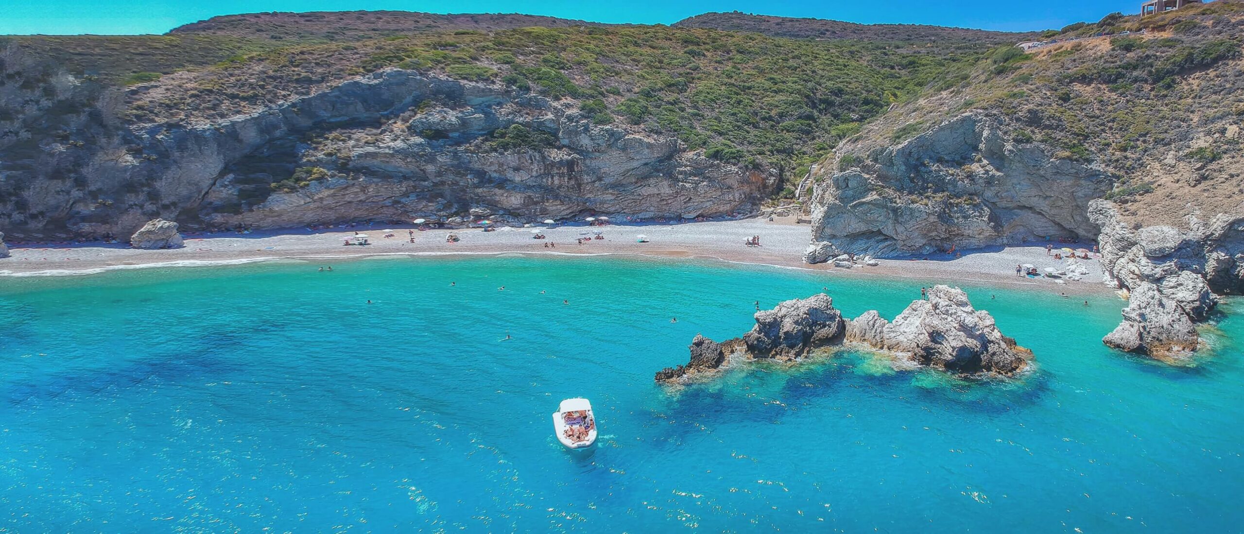 Boat in a Greece Island